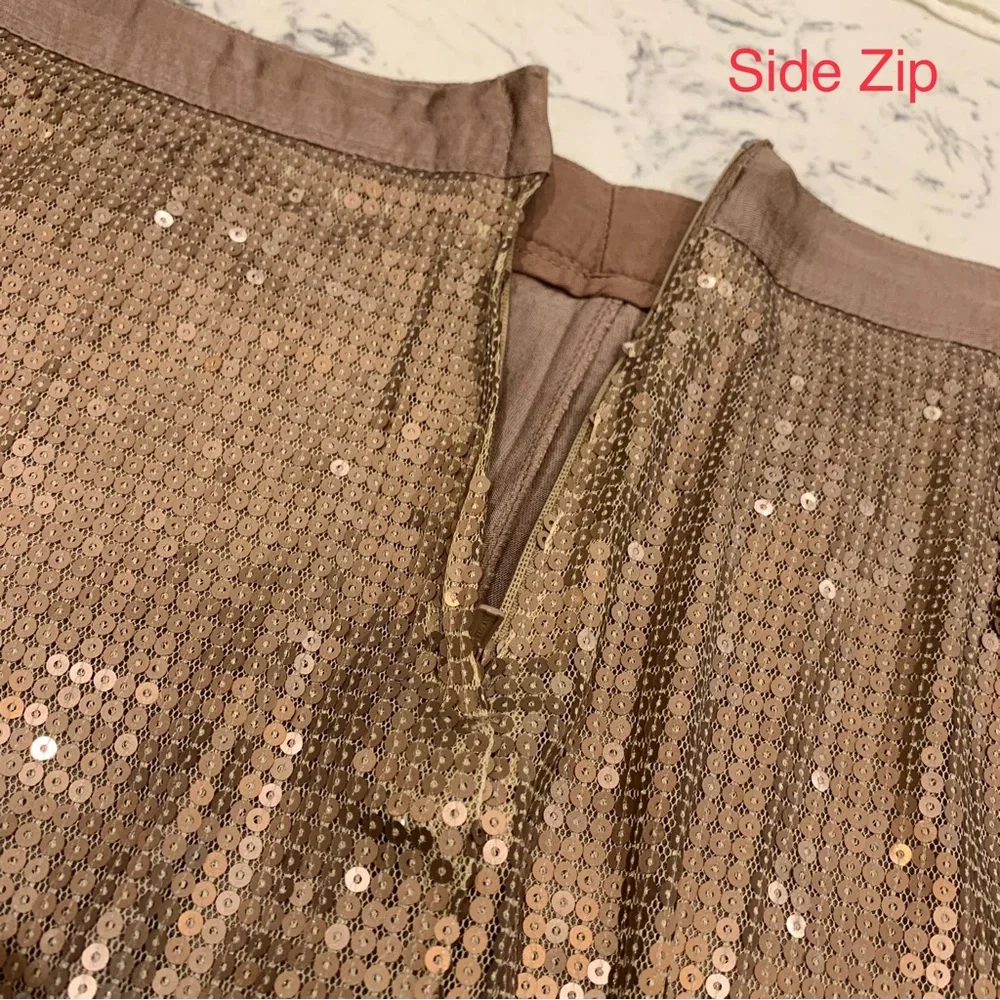 🇫🇷 PROMOD Glamorous High-Waist Stretchable Sequins Skirt - Picture 5 of 11